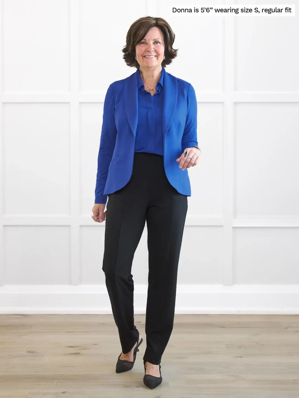 Miik Emily Blue Open Jersey Blazer, size M